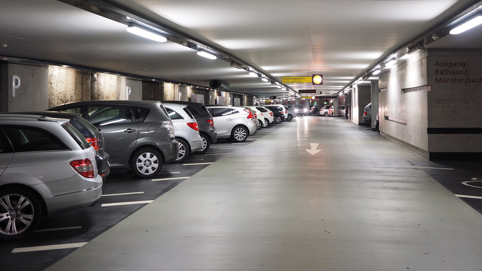 underground parking garage dimensions